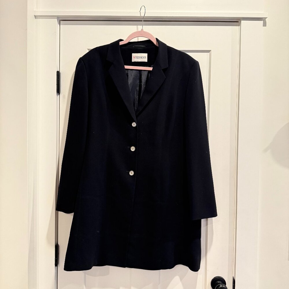 Windsmoor Black lined long Jacket 1X